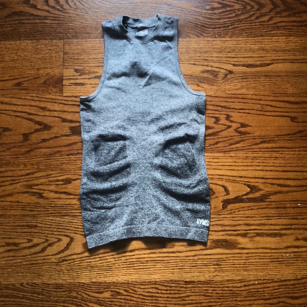 Gymshark grey sleeveless workout top size XS